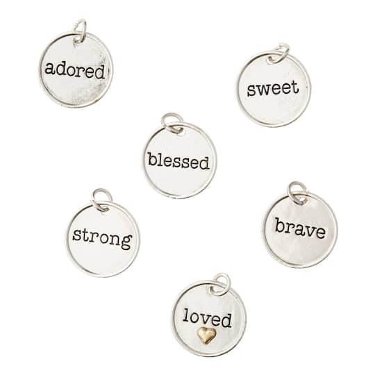 12 Packs: 6 ct. (72 total) Charmalong™ Assorted Love Charms by Bead Landing™